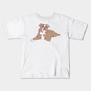 Brindle Bulldog Kids T-Shirt